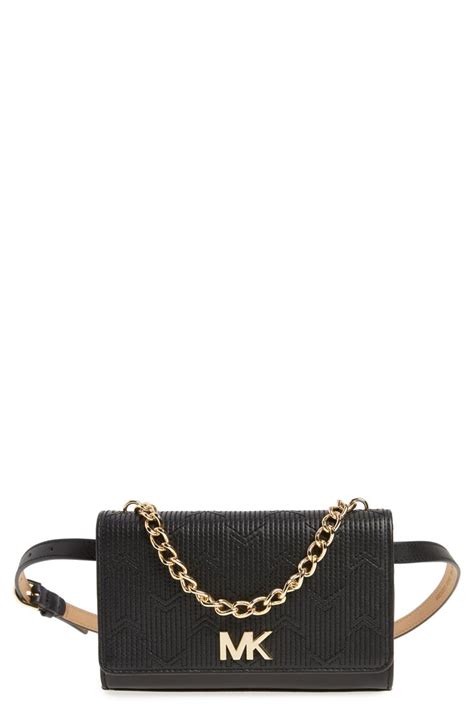 michael kors deco m quilt belt bag chains|Michael Kors Deco M Quilted Leather Belt Bag .